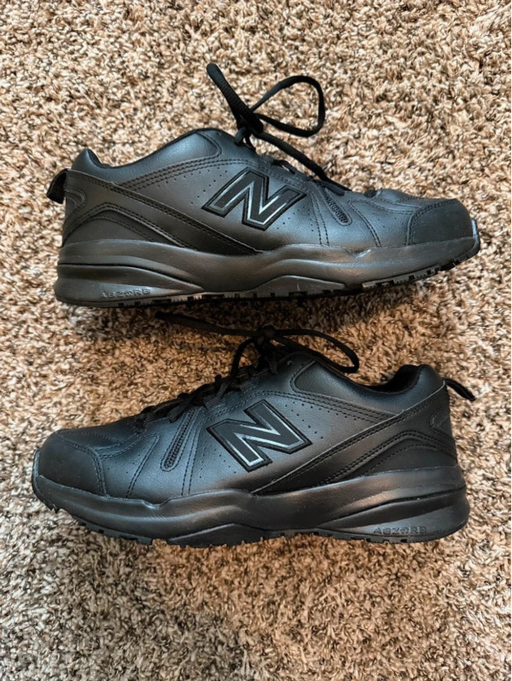 New balance 10m 11.5w resistant triple black work shoes sneakers